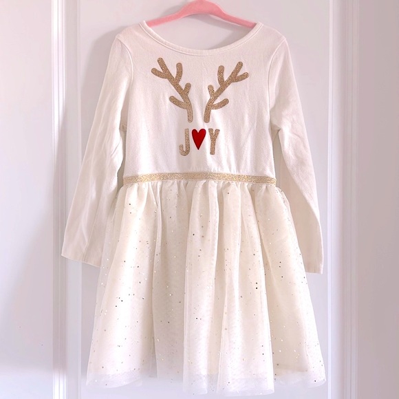 Cat & Jack Other - Cat & Jack Brand Cream Colored Holiday/Christmas Dress - Size 4T